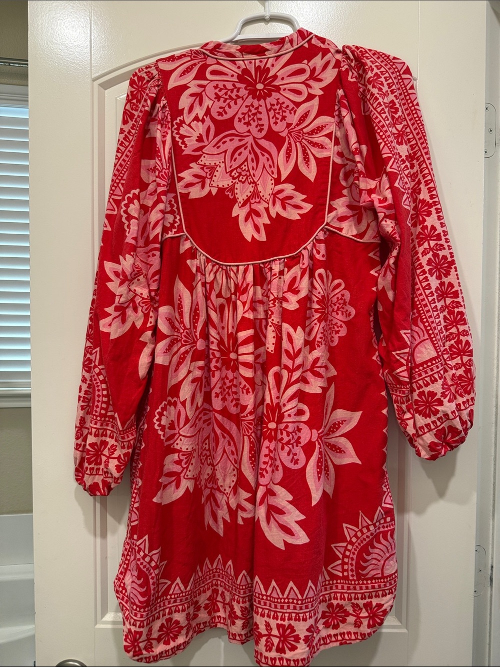 Farm Rio - Pink Flora Tapestry Long Sleeve Dress - Picture 3 of 3